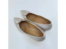 Dámske béžové kožené mäkučké lodičky A7054-15P