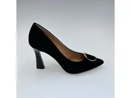 Dámske čierne kožené mäkučké lodičky A7069-60