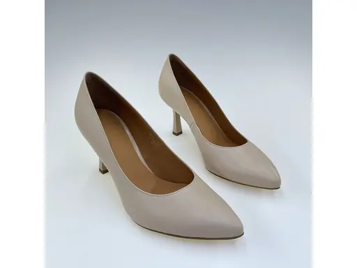 Dámske béžové kožené mäkučké lodičky A4933-15P