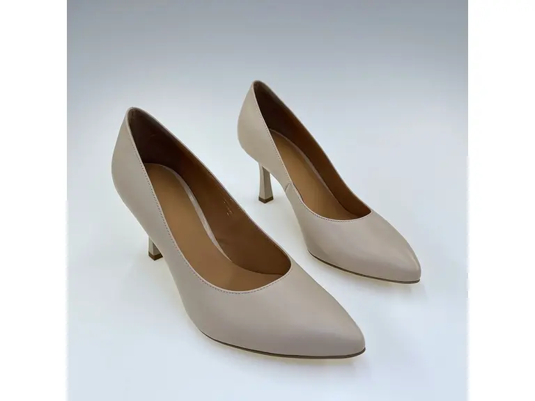 Dámske béžové kožené mäkučké lodičky A4933-15P