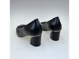 Dámske čierne kožené mäkučké lodičky ASPKX2885-60