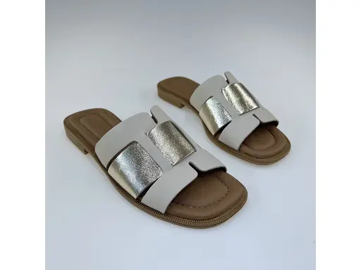 Dámske zlaté kožené mäkučké vsuvky ASP2150-au