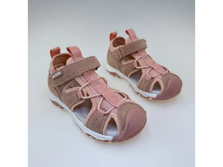 Detské ružové letné pohodlné sandálky Daria nude