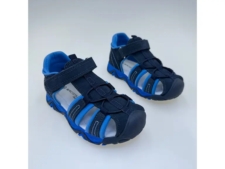 Detské modré letné pohodlné sandálky Fredo navy