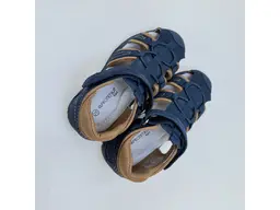 Detské modré letné pohodlné sandálky Fredo brown