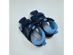 Detské modré letné pohodlné sandálky Tory denim