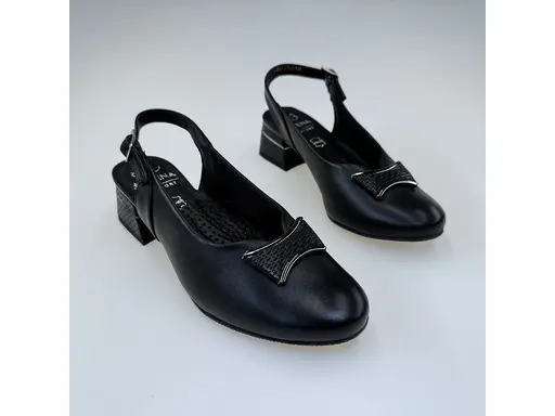 Dámske čierne letné kvalitné sandálky ASPKX2912BL/D590-60