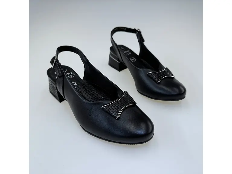 Dámske čierne letné kvalitné sandálky ASPKX2912BL/D590-60