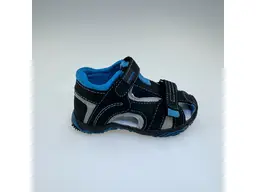 Detské čierne letné pohodlné sandálky Lorenzo black