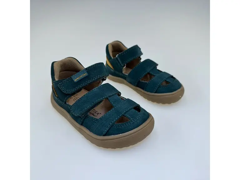 Detské zelené letné pohodlné barefoot sandálky Dizy green