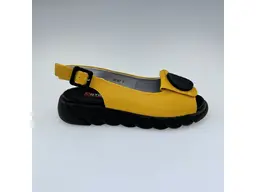 Dámske žlté mäkučké kožené sandále Artiker 52C1637-70