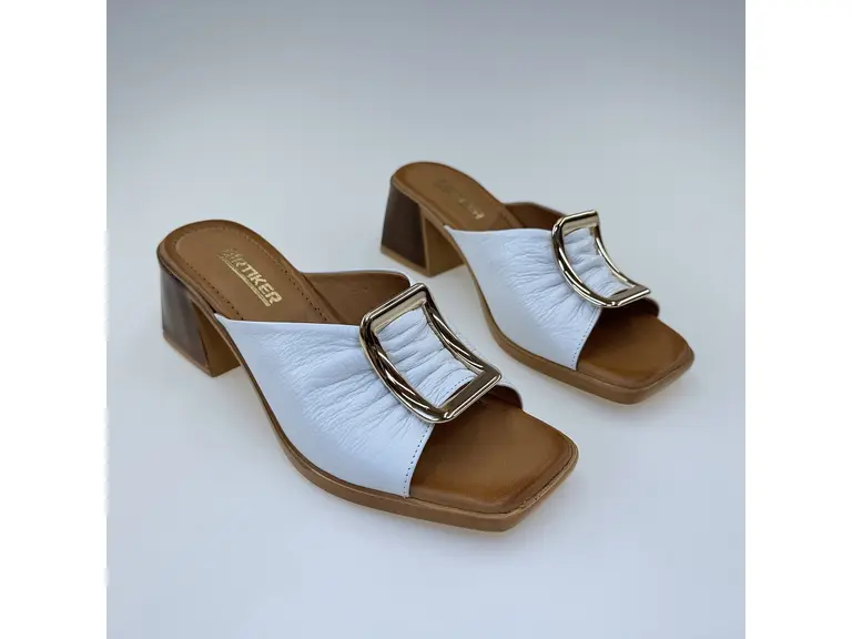 Dámske mäkučké biele kožené vsuvky Artiker 58c2030-10