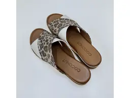 Dámske kožené letné béžové vsuvky Shi030.78.2.1345-15