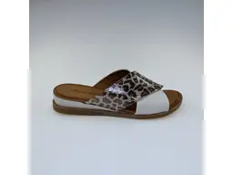 Dámske kožené letné béžové vsuvky Shi030.78.2.1345-15