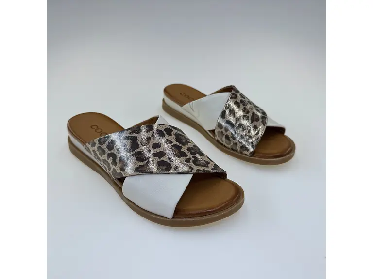 Dámske kožené letné béžové vsuvky Shi030.78.2.1345-15