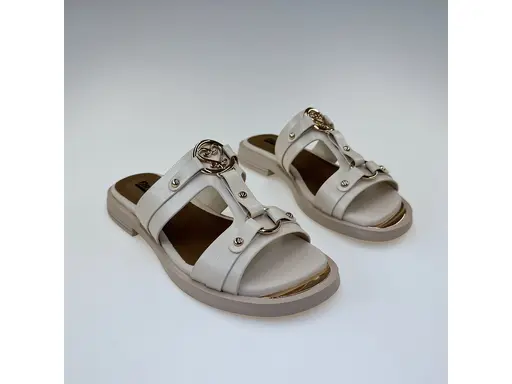 Dámske béžové kožené letné vsuvky 58c1629-15