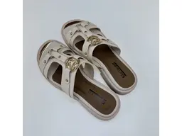 Dámske béžové kožené letné vsuvky 58c1629-15