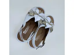 Dámske biele kožené letné sandálky 58c3155-10