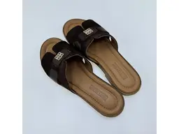 Dámske hnedé kožené letné vsuvky 58c2128-40