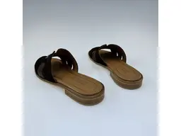 Dámske hnedé kožené letné vsuvky 58c2128-40