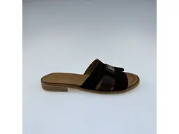 Dámske hnedé kožené letné vsuvky 58c2128-40