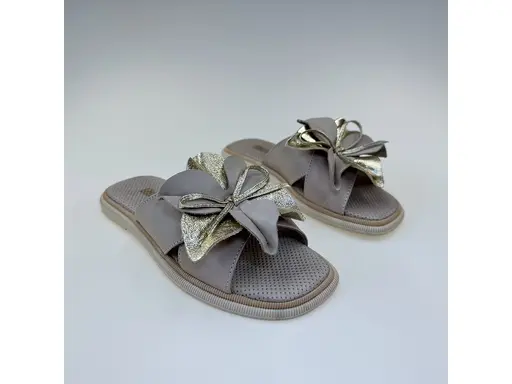 Dámske béžové kožené letné vsuvky 58c3416-16