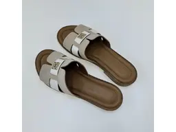 Dámske béžové kožené letné vsuvky 58c2130-15