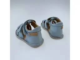 Detské letné svetlo-modré kožené pohodlné barefoot sandálky G076-61842A