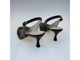 Dámske čierne elegantné pohodlné sandále M003-60P