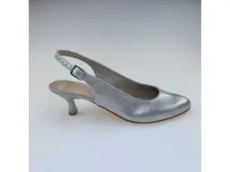 Dámske strieborné elegantné pohodlné sandále M004-AgD