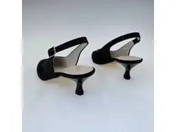 Dámske čierne elegantné pohodlné sandále M004-60R