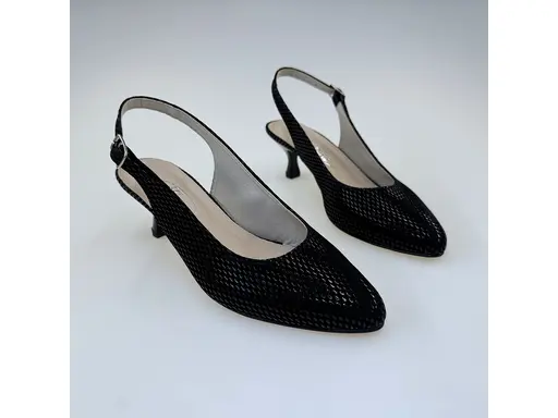 Dámske čierne elegantné pohodlné sandále M004-60R