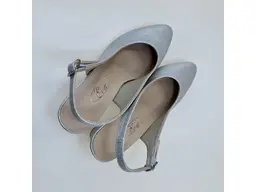 Dámske strieborné elegantné pohodlné sandále M001-AgG1