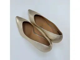 Dámske pohodlné celokožené zlaté elegantné lodičky A3969-Au