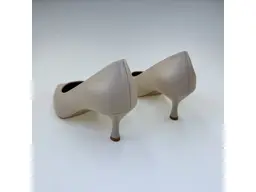 Dámske pohodlné celokožené béžové elegantné lodičky A3969-15