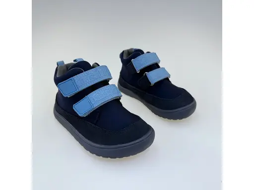 Chlapčenské pohodlné vodeodolné barefoot topánky Ros navy