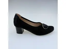 Dámske pohodlné celokožené čierne lodičky K3722/5027JOB-60S