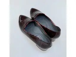 Dámske pohodlné celokožené bordové lodičky K3476/3513-36