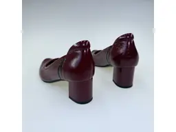 Dámske pohodlné celokožené bordové lodičky K3624/5032-36