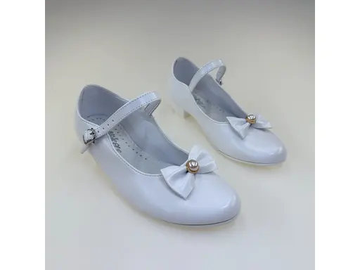 Detské pohodlné elegantné biele baleríny Mi901-10