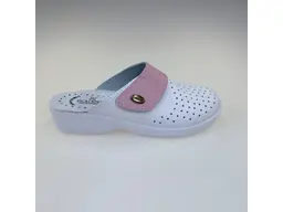 Dámske pohodlné ortopedické bielo-ružové vsuvky Step612-10/25