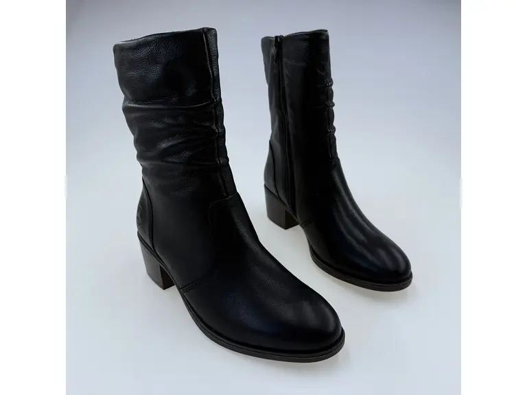 Dámske kvalitné čierne pohodlné 3/4 čižmy 73954-00