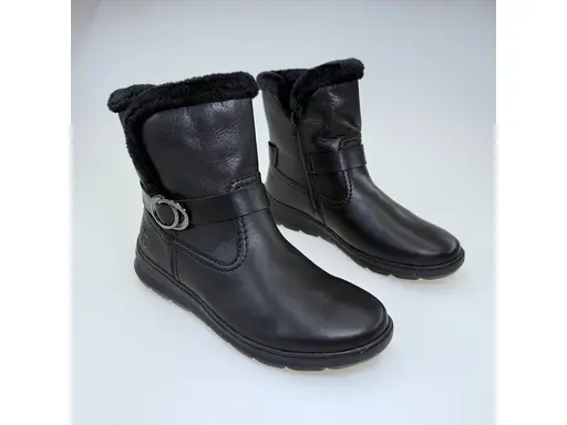 Očarujúce dámske čierne pohodlné členkové topánky Z0081-00