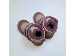 Detské ružové vodeodolné teplé celé topánky Ines pink