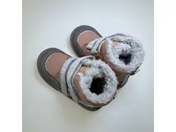 Detské ružové vodeodolné teplé celé topánky Dela pink