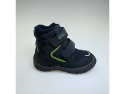 Detské modré vodeodolné teplé celé topánky Bagsy jeans