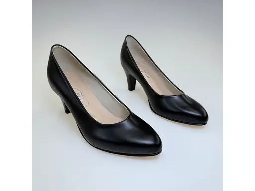 Dámske čierne elegantné kvalitné  lodičky M868-60M
