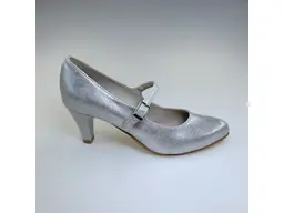 Dámske strieborné elegantné kvalitné  lodičky M907-AGD