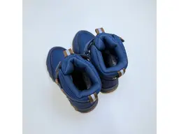 Detské kožené teplé vodeodolné členkové topánky Redik denim
