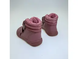 Detské kožené teplé barefoot ružové topánky Gina old pink